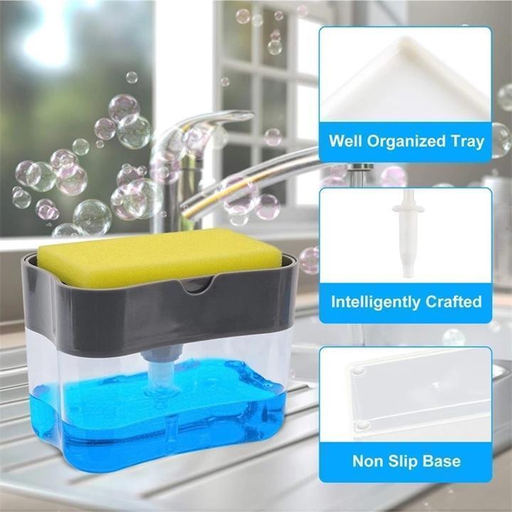 2-in-1 Sponge Rack Soap Dispenser